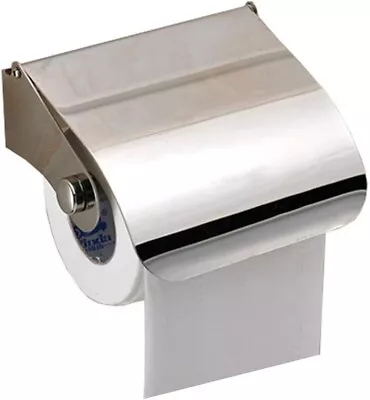 £11.99 • Buy Toilet Paper Roll Holder & Cover Chrome Wall Mounted Bathroom