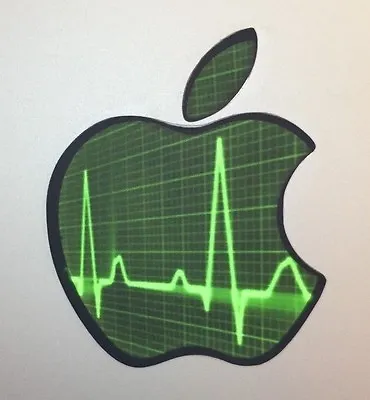 GLOWING ELECTROCARDIOGRAM EKG Apple MacBook Pro Air Mac Logo Laptop DECAL  • $4.50