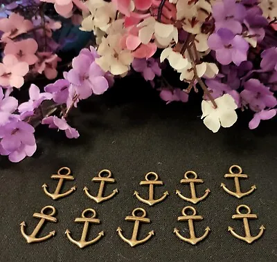 Pack Of 20 Anchor Charms Bronze Nautical Ship Tibetan Style Charm • £3.99