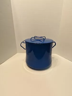 Dansk Blue Enamel Kobenstyle 8 Qt Deep Pot. France. Vintage Collectible - READ • $45