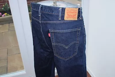 Mens Original 751 Levi Strauss W42 L31 Dark Blue Indigo 42R Jeans Straight Leg • £25