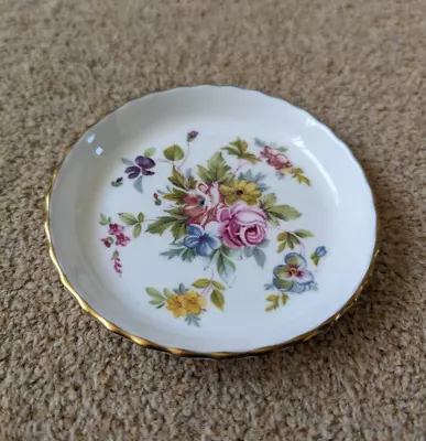 Minton 'Marlow' Bone China Trinket Dish With Fluted Gilt Rim • £3