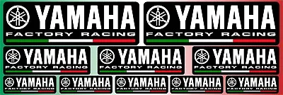 FE KIT 10 YAMAHA TMAX FACTORY RACING MOTO STICKERS DECAL Xmax R1 R1m Logo • £8.32