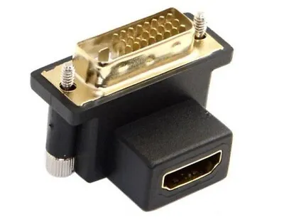 Cablecc DVI Male To HDMI Female Adapter 90 Degree Down Angled 4K 1080P NEW • $12.99