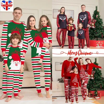 Family Matching Adult Kids Christmas Pyjamas Xmas Nightwear Pajamas Pjs Set UK • £6.12