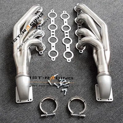 Up&Forward Exhaust Headers+Cast Elbow Adapters For LS1/LS2/LS3 4.8L 5.3L 5.7L • $272.59