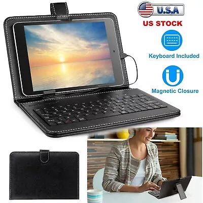 7.9  Slim PU Leather Keyboard Case Cover W/ Stand USB 2.0 For Android Tablet PC • $10.37