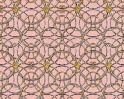 370496 - Versace 4 Baroque Design Gold Grey Pink Silver AS Creation Wallpaper • $201.24