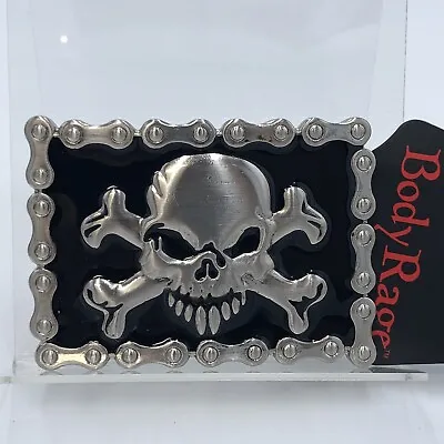 Skull & Cross Bones Belt Buckle Motorcycle Chain Body Rage • $20