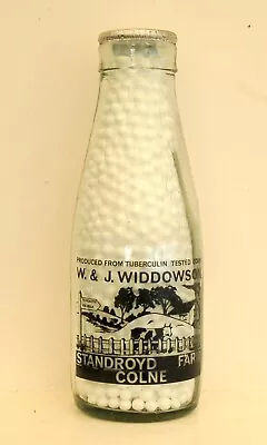 Milk Bottle : Lovely Old Widdowson Of Colne Dairy • £6.99