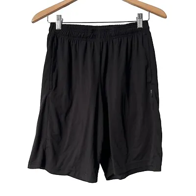 Jockey Sport Straight Fit Pull On Athletic Shorts Mens S Black Stretch Active • $13.49