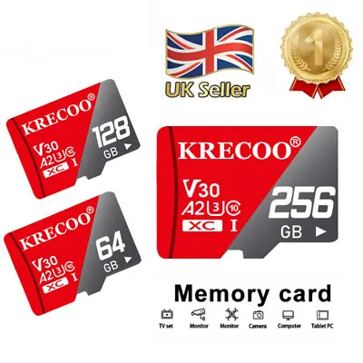 TF Card 128GB Memory Card High Speed 256GB 64GB U3 MicroSD Class10 SD Card Lot • £2.19