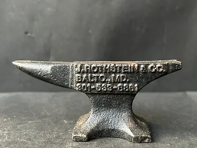 Vintage J. Rothstein & Co. Balto. Cast Iron Mini Blacksmith Anvil Tool • $275