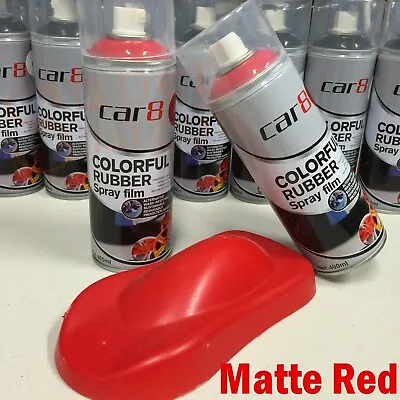 6x Matt Red Rubber Paint Wheel Rim Plasti Dip Spray Removable Rubber Paint Spary • $84
