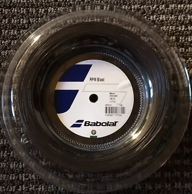 Babolat RPM Blast 16G 1.30mm 660ft 200m Reel Tennis String Black • $164.95