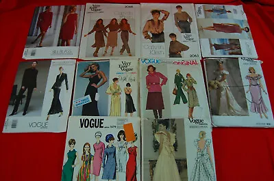 10 Vtg Lot Designer Vogue Pattern Yslkleindknyblass Dresssuittoppant Uc/ff • $39