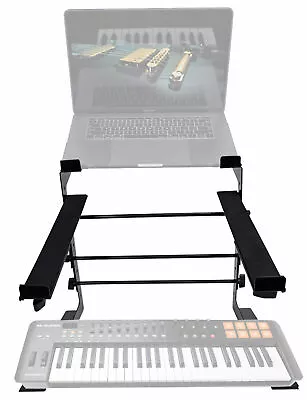 £48.41 • Buy Rockville Dual Laptop+Controller Stand For M-Audio Oxygen 49 MK IV Keyboard