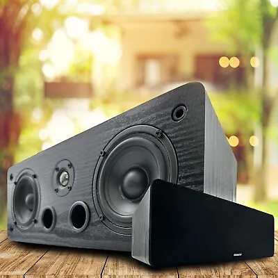 Gravity 150W HIFI Wooden Center Channel Speaker W/ Dual 4-Inch Woofer HD Audio • $49.99