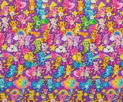 Hasbro Care Bears Mix Up Cotton Woven Fabric 1/2mt • $11
