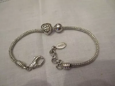 Samuel B. Benham BJC Sterling Silver Slide Charm Wheat Bracelet 7 To 8  • $34.99