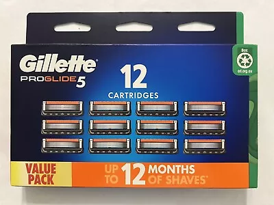 Gillette Proglide5 Razor Replacement Blades 12 Pack New & Sealed • $44.95