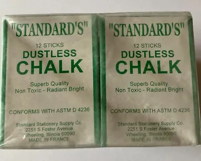 New Vintage Standards Dustless Chalk White 144 Sticks 12 Packs • $19.99