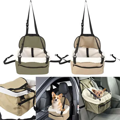 Folding Pet Dog Car Seat Safe Booster Cat Carrier Bed Basket Creative With Zip • £9.69