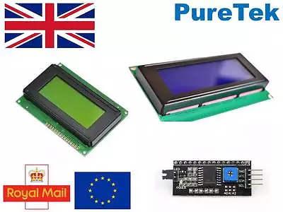 LCD Display Blue Green/Yellow 1602 16X2 Or 2004 20X4 Or 1604 16X4 For Arduino • £5.95