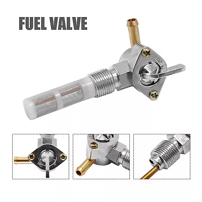 3/8  NPT Fuel Gas Tank Petcock 90° Spigot For Harley Motorcycle Chrome US Stock • $16.99