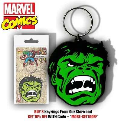 Marvel Comics | Hulk - Official Rubber Keyring - Keychain • £3.29