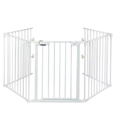 Fireplace Fence BBQ Metal Fire Gate Pet Baby Safety Fence Hearth Gate White • $109.95