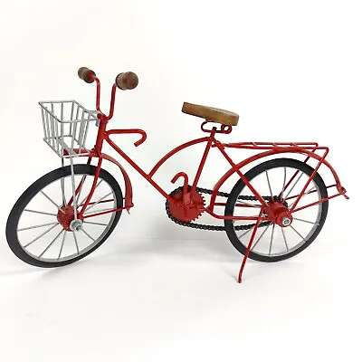 $149.95 • Buy Retro 19  Miniature Cruiser Red Bicycle Metal Sculpture Home Decor Very Unique! 