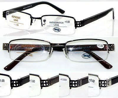 £3.99 • Buy L412 Superb Quality Semi Metal Frame Reading Glasses/Plastic Arms & Comfy Design