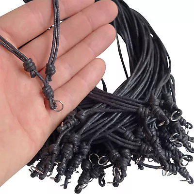 Black Hemp Cord Pendant Necklace Chains Chokers String Knot Ropes Bulk Wholesale • £3.99