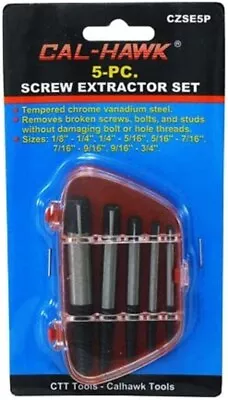 5 Pc Screw Extractor Easy Out Broken Screw Remover EZ Easy Out Stud Remover Left • $7.98