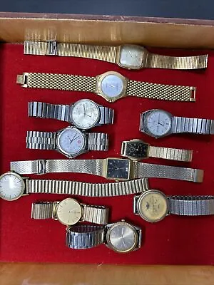 Lot Of Vintage  11 Watches Seiko Bulova Weinger Gruen Juels More… • $149