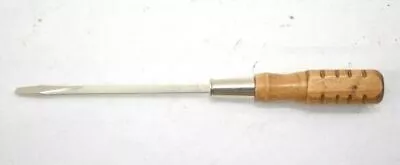 Vintage NOS 11  Flat Head Screwdriver Wood Carved Handle • $17.94