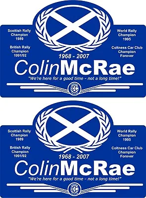 Colin McRae Tribute Decals X2 - Impreza Subaru WRX STi Rally • £7.95