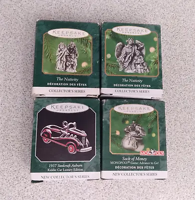 Lot Of 4 Hallmark Keepsake Ornaments Diecast Metal Christmas Miniatures NIB • $7.77