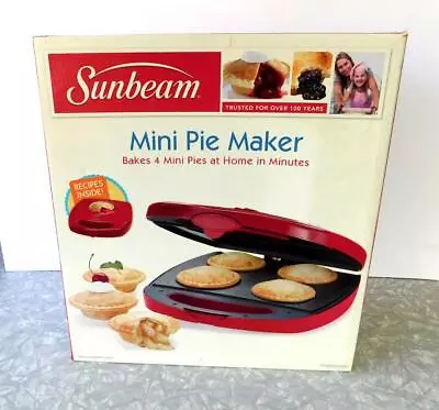 Sunbeam Mini Pie Maker Bakes 4 Pies In Minutes New NIB Contents Sealed Free Ship • $65.99