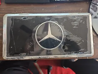Mercedes Benz Black And Silver Vintage 1990s License Plate  • $15