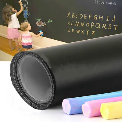 200x60cm Removable Blackboard Vinyl Wall Sticker Chalkboard Decal + 5 Chalk SE • £8.72