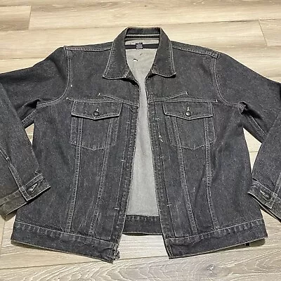 Vintage Marithe Francois Girbaud Black Distressed Denim Jean Jacket Size M Y2K • $39.87