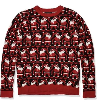 Blizzard Bay Ugly Christmas Sweater Party Red Santa Claus XMAS Unisex Men Small • $22.99