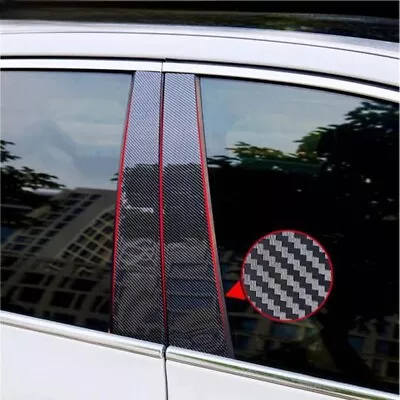 For Volvo S60 2019-2023 Carbon Fiber Style Pillar Posts Door Window Trim Cover • $14.24