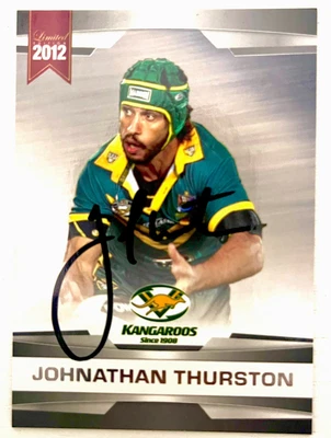 $19.99 • Buy Hand Signed Johnathan Thurston Kangaroos 2012 Limited Edition Esp NRL Card