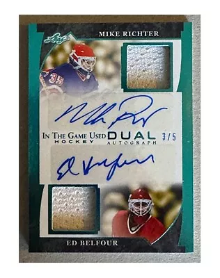 2023 Leaf ITGU In The Game Used RICHTER BELFOUR Dual Autograph And Jersey 3/5 • $29