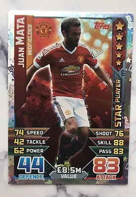 Match Attax 2015/16 Juan Mata Star Player (#177)  • £1