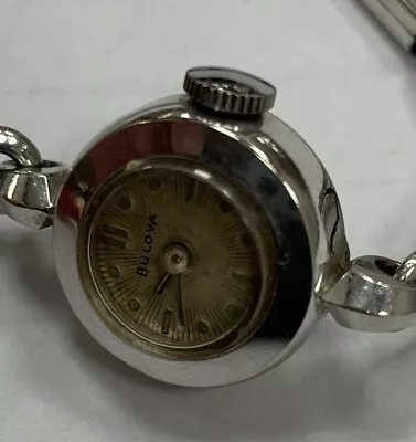 $219 • Buy Vintage 1954 Ladies Bulova 14k White Gold Watch