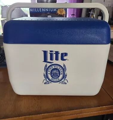 Vintage Miller Lite Cooler. Blue. Very Good. Med. Size. • $35